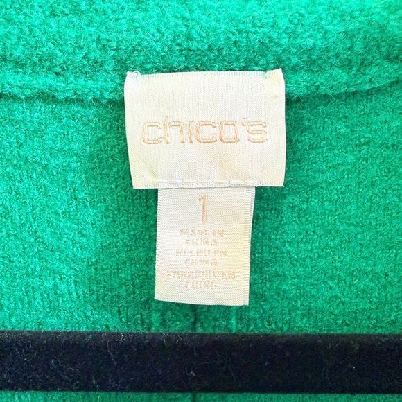 Chico's Boiled Wool Addison Cardigan Jacket Size 1 - Picture 5 of 7